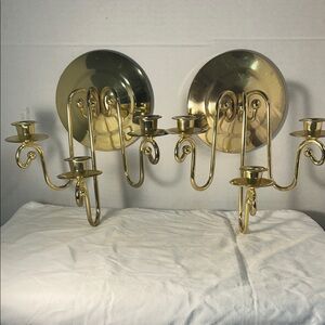 Elegant Gold Wall Candle Holders